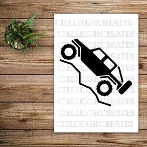 *2 for $20* Jeep climbing hill Vinyl decal Sticker Handcrafted